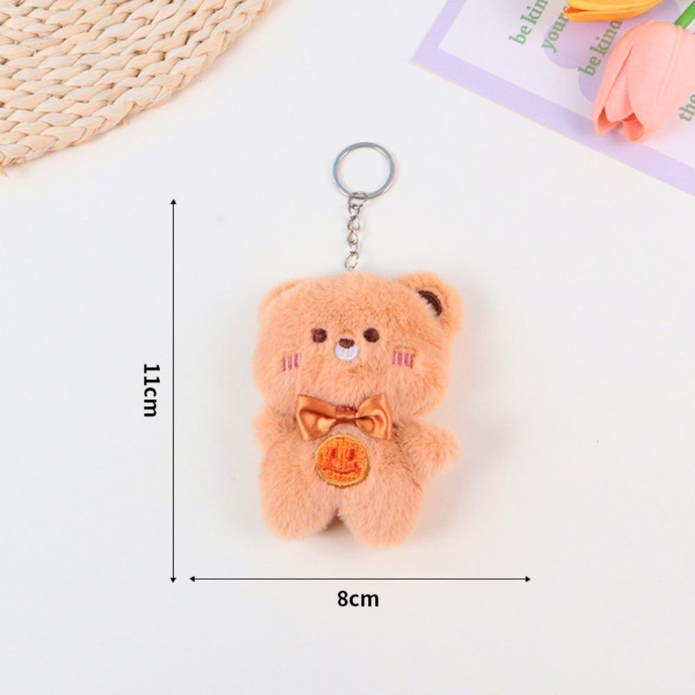 Móc Khóa Hình Gấu Trúc / Thỏ Nhồi Bông 11cm Dễ Thương