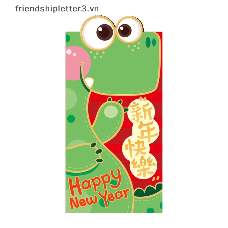 Set 6 Bao Lì Xì Mừng Năm Mới 2024 Hình Rồng Đỏ May Mắn