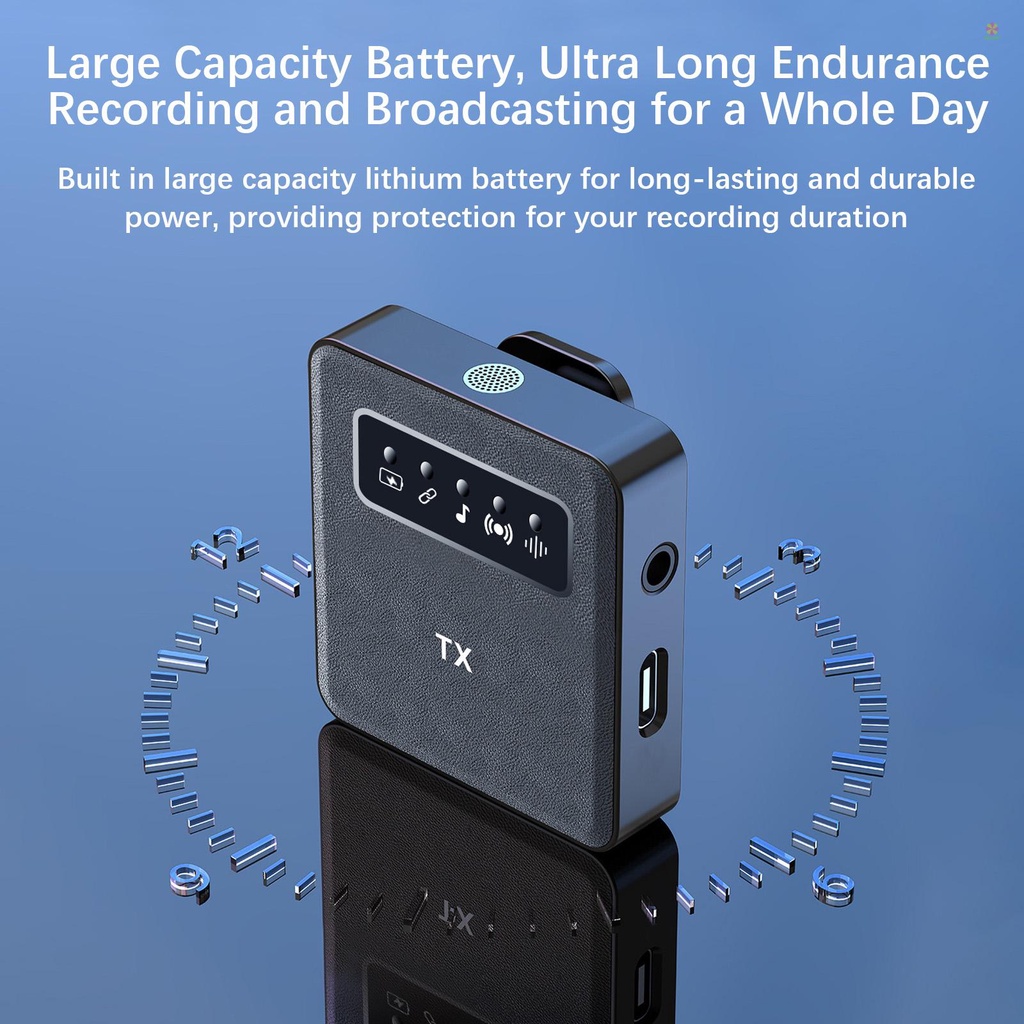Micro Kẹp Cổ Áo Không Dây 2.4g Có Thể Sạc Lại Và Nhận Tín Hiệu