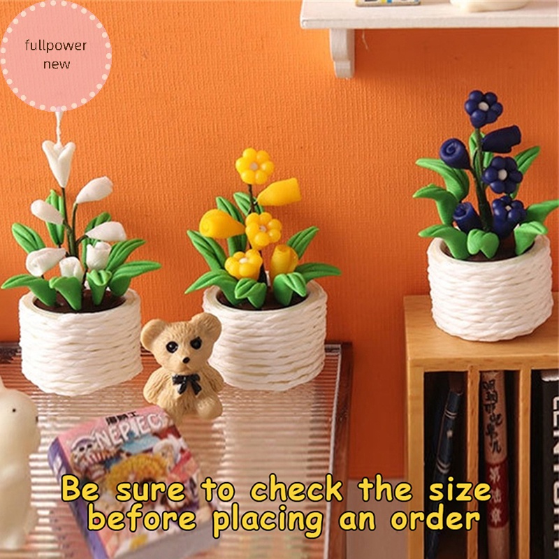Toàn Bộpowernew Chậu Hoa Mini Tỉ Lệ 1: 12 Dùng Trang Trí Nhà Búp Bê vn