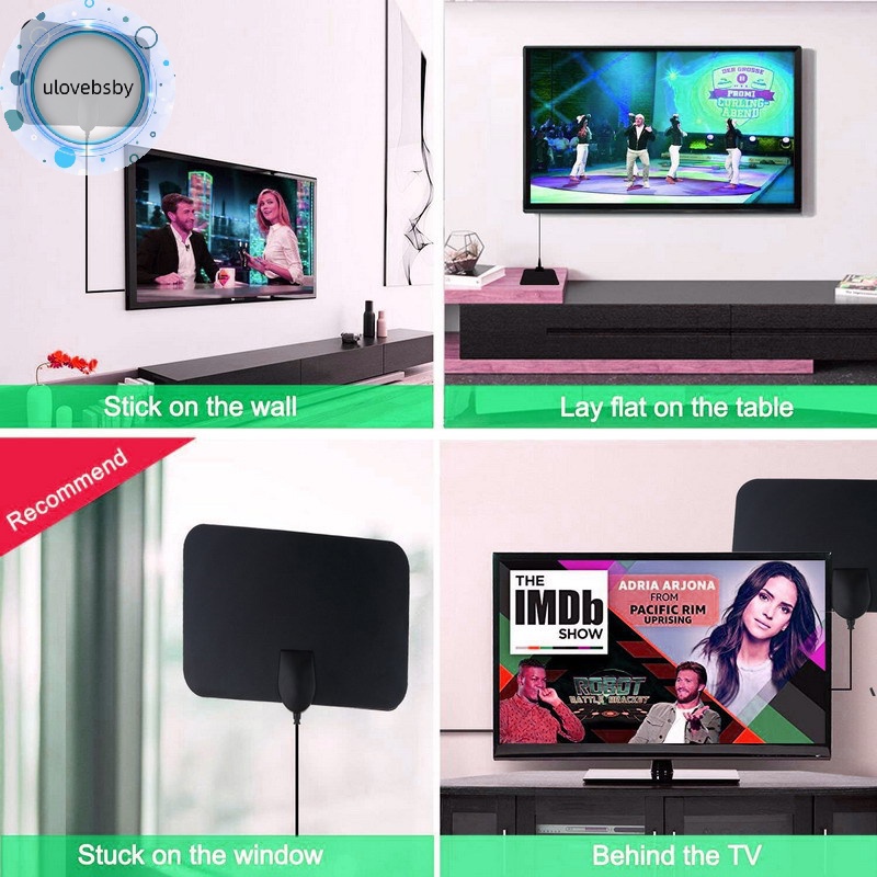 Ulovebsby Ăng Ten tv Kỹ Thuật Số Trong Nhà 4k Phạm Vi 50 Dặm vn