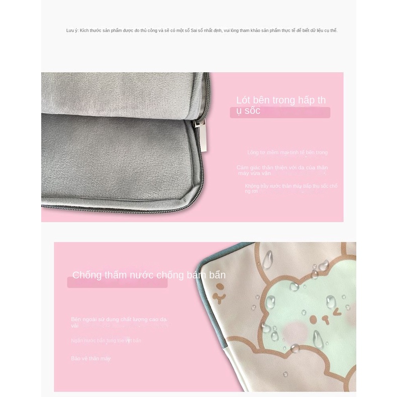 Dễ Thương Túi Đựng Máy Tính Bảng Ipad Mini28Cm 37cm Chống Sốc Chống Thấm Nước Hình Gấu Dâu Tây Đáng Yêu