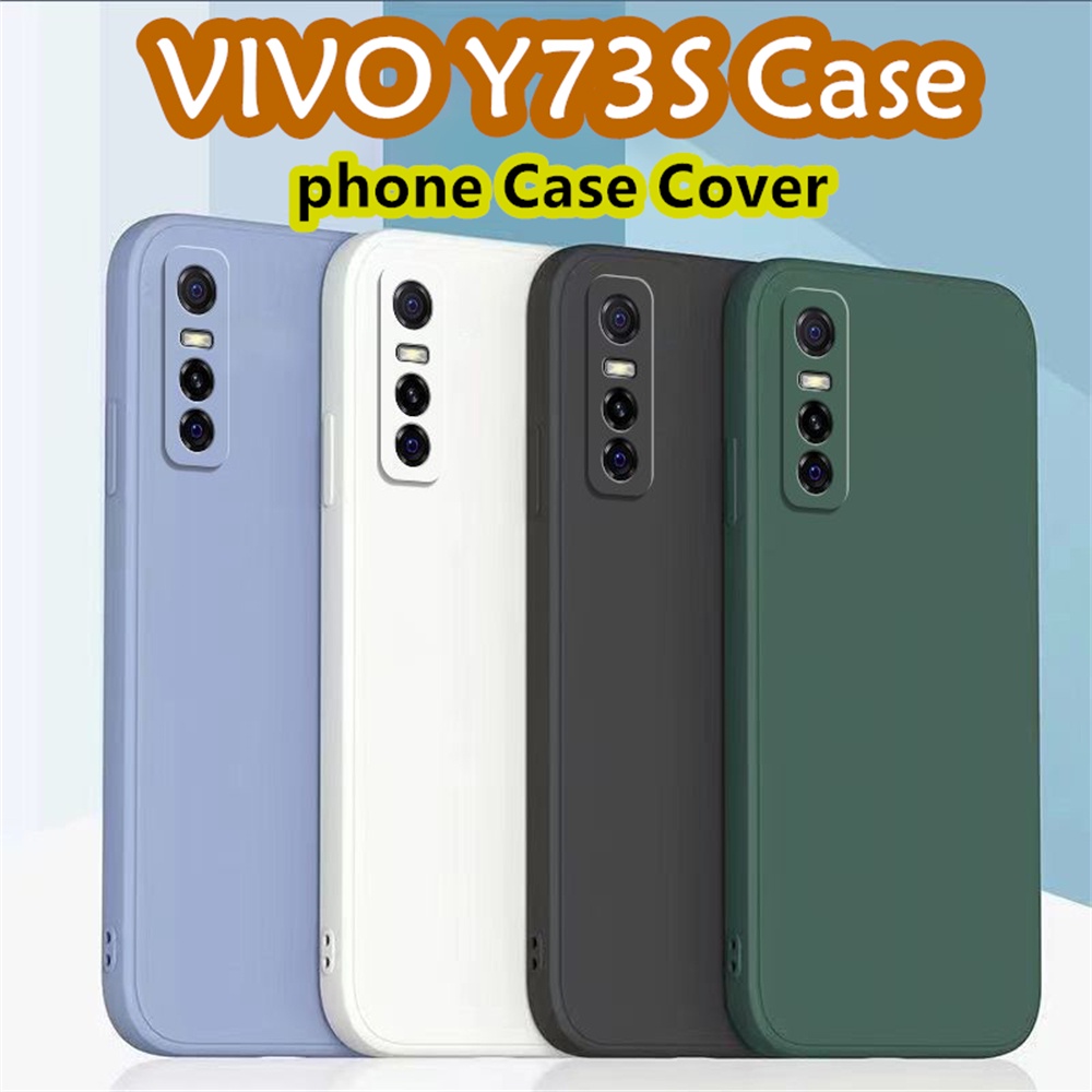 Ốp Điện Thoại Silicon Màu Trơn Đơn Giản Chống Mài Mòn Chống Mồ Hôi Cho vivo y73s