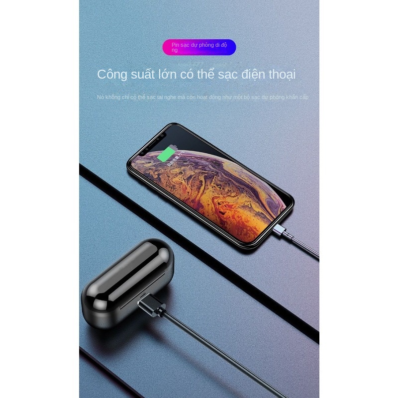 Tai Nghe Nhét Tai bluetooth Không Dây mini Màu Đen Chất Lượng Cao