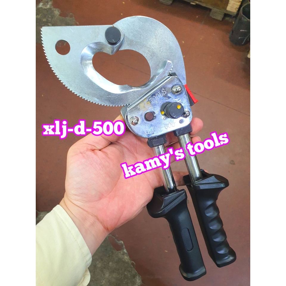 Kìm cắt cáp nhông XLJ-D-500 cắt đồng nhôm 500mm2 40mm cán kéo dài