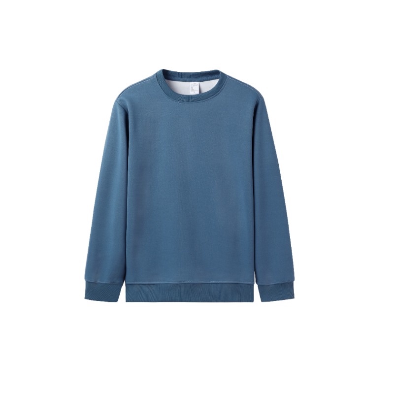 Áo Nỉ Nam Dài Tay Cổ Tròn Form Rộng Màu Trơn Thời Trang