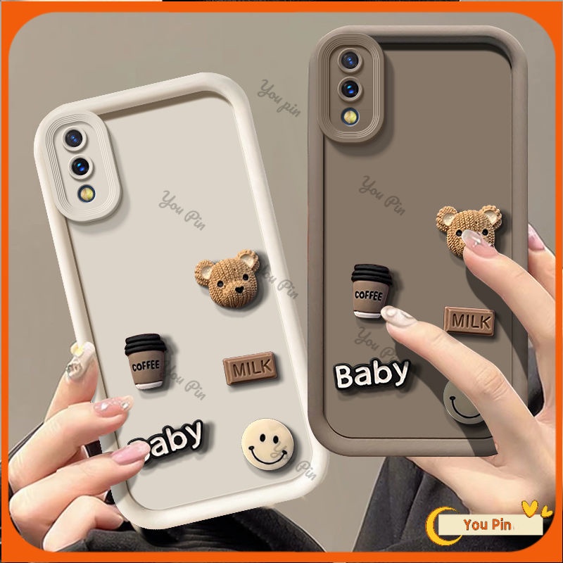 Ôp Điện Thoại Hình Gấu 3d diy Xinh Xắn Cho vivo y1s y91c y93 y95 y91 y91i Ốp