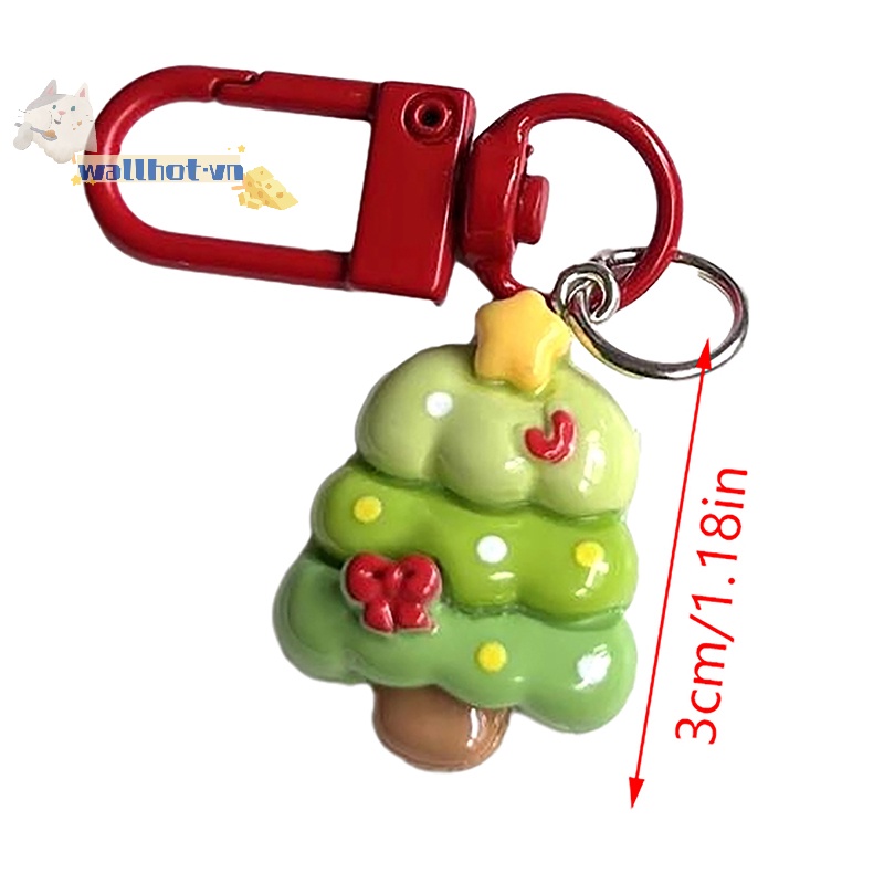 Wallhot > Móc Khóa Hình Búp Bê Gừng / Ông Già Noel / Cây Thông / Vớ Trang Trí Túi Xách