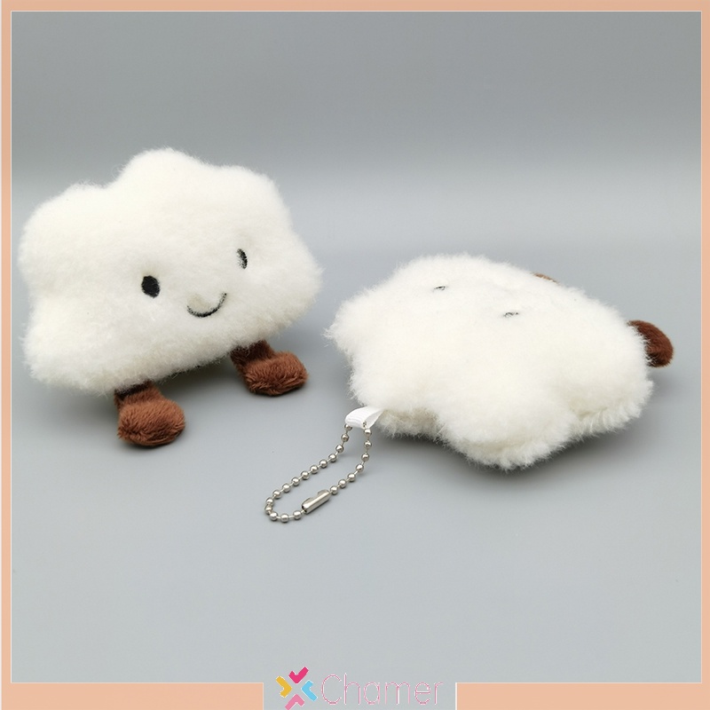 Móc Khóa Hình Búp Bê Nhồi Bông Mềm Mại Dễ Thương Trang Trí Túi Xách / Xe Hơi