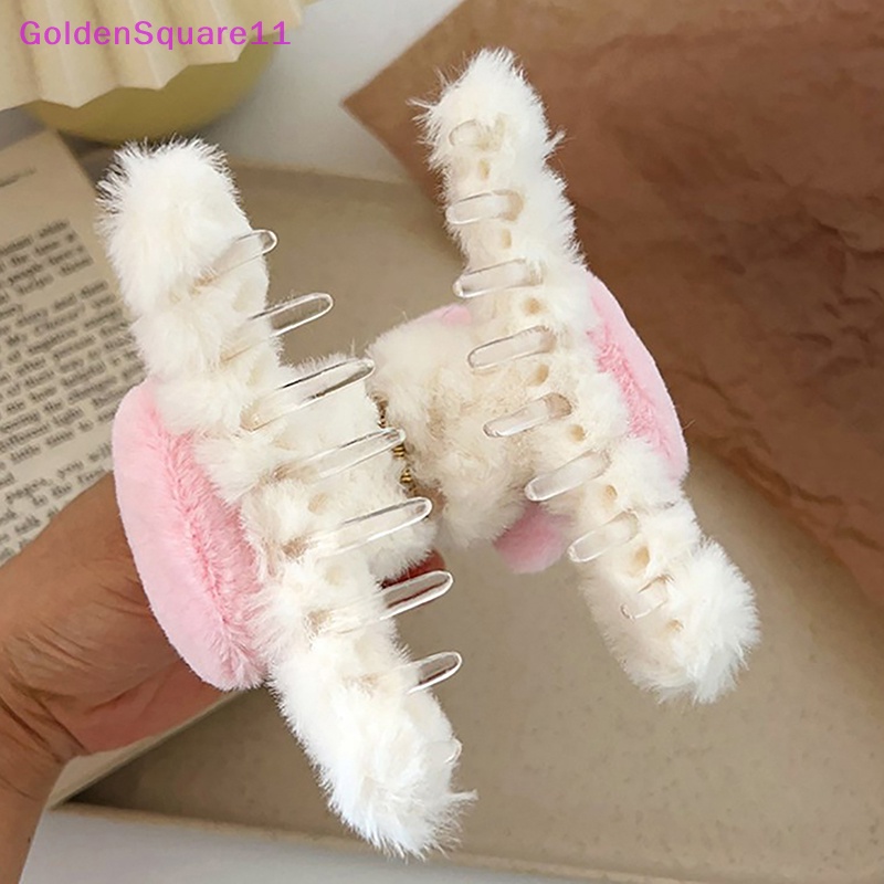 Kẹp Tóc Hình Vuốt Gấu Trúc / Cá Mập Hoạt Hình Bằng acrylic Màu Vàng Phong Cách Hàn Quốc Thời Trang Mùa Đông Cỡ Lớn