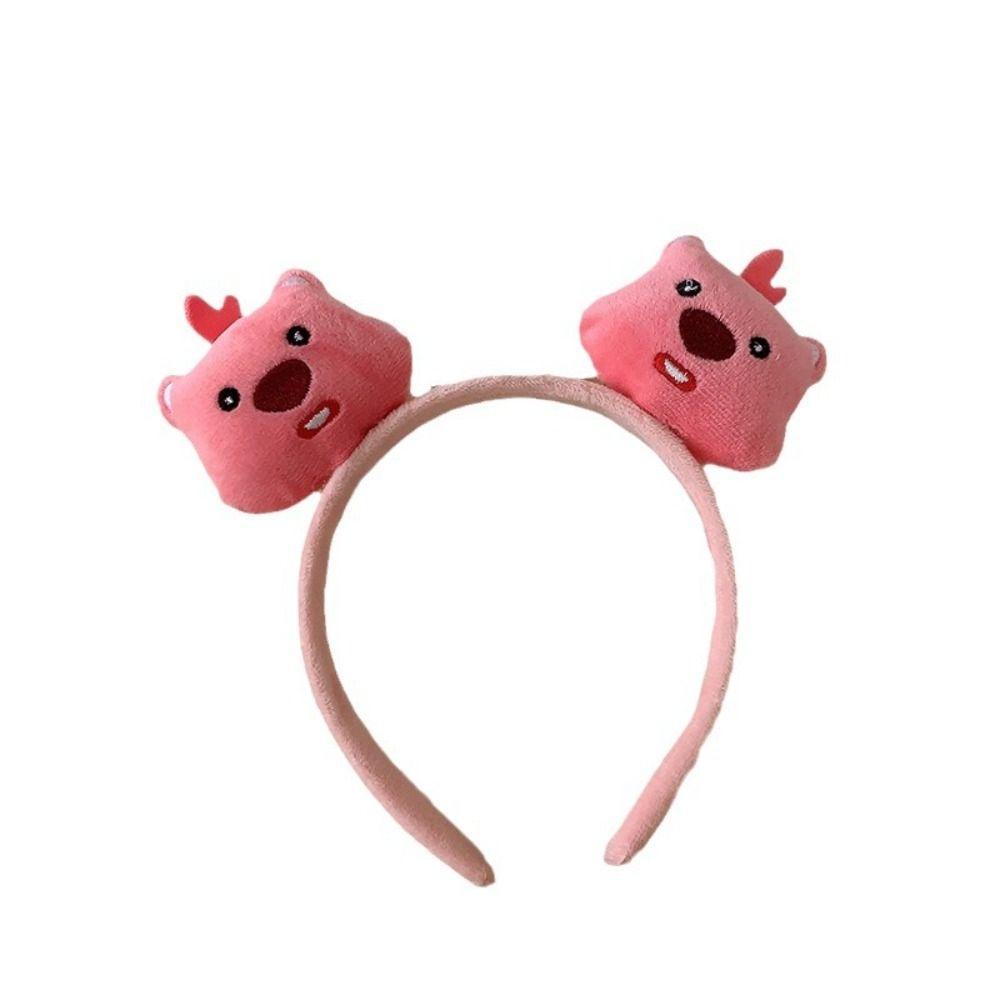 Băng Đô Cài Tóc Bằng Vải Bông Màu Hồng Dễ Thương Ngọt Ngào Cho Nữ