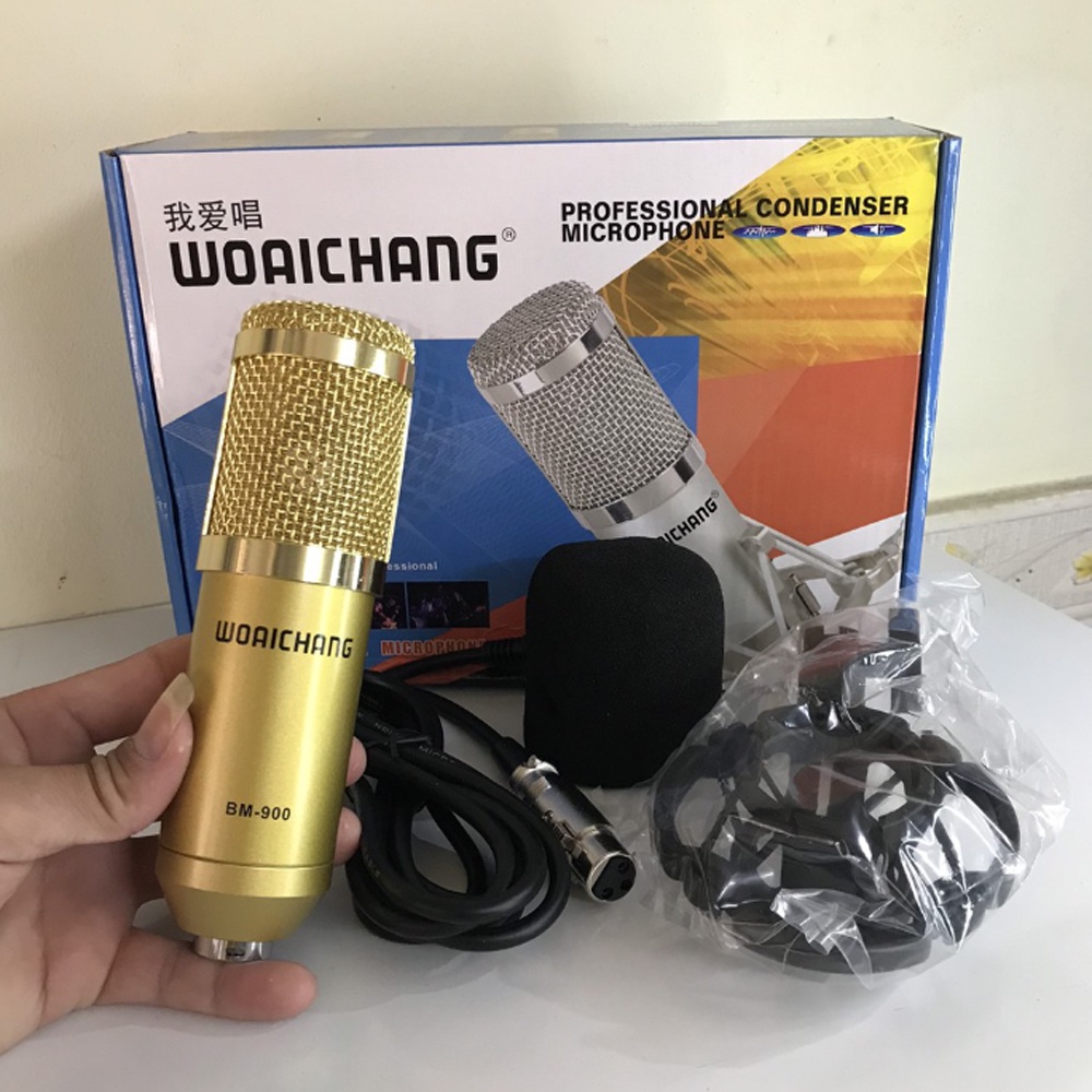 Combo Bộ Thu Âm Livestream Sound Card X5 Mic Thu Âm Woaichoang BM900 Bộ Hát Karaoke Live Stream Chuyên Thu Âm Thanh H