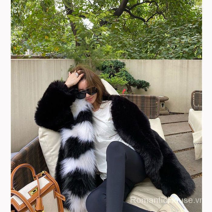 Áo Khoác Giả Lông Cáo Dày Dặn Dáng Dài Thời Trang Thu Đông 2022 Cho Nữ
