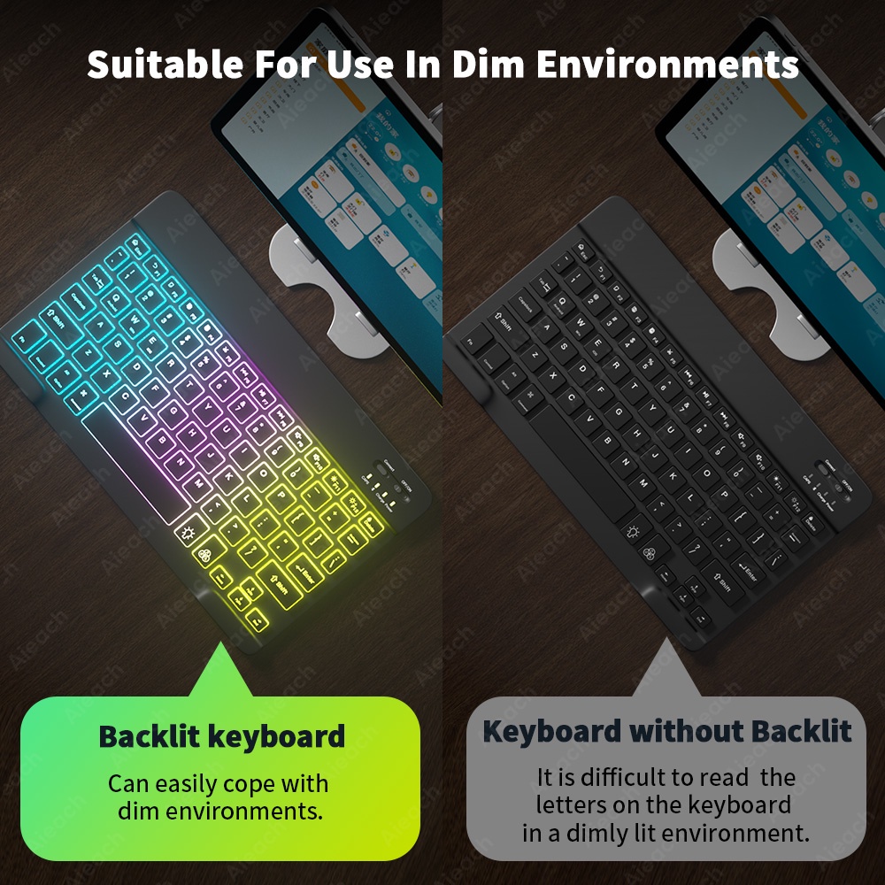 Set bàn phím LAMJAD không dây bluetooth và chuột hoạt động yên tĩnh cho IOS Android Windows Tablets Redmi Huawei