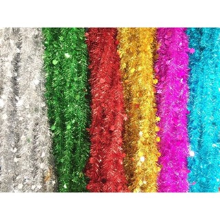 sỉ 1 bó 100 dây kim tuyến thường kết sao; trăng dày đẹp dài 1,25m trang trí tết, noel ; đám cưới; các dip lễ _ happyshop