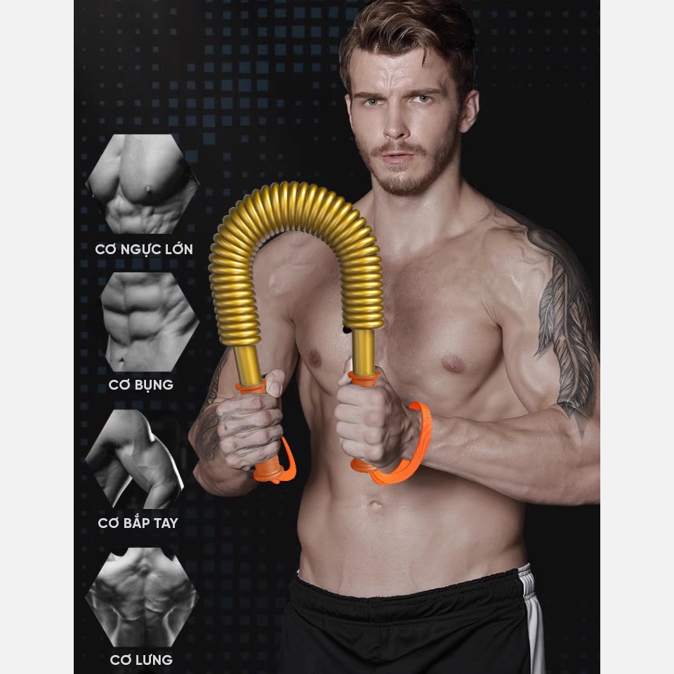 Gậy Lò Xo Đồ Long Đao Tập Tay Màu Vàng Gold Suppercheap_store - Tăng cường sức mạnh cơ tay hiệu