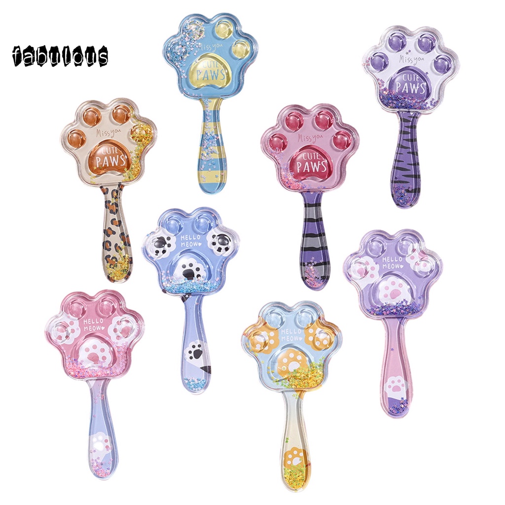 Lược Chải Tóc air cushion Chống Tĩnh Điện Hình Bàn Chân Mèo Hoạt Hình Cho Bé Gái