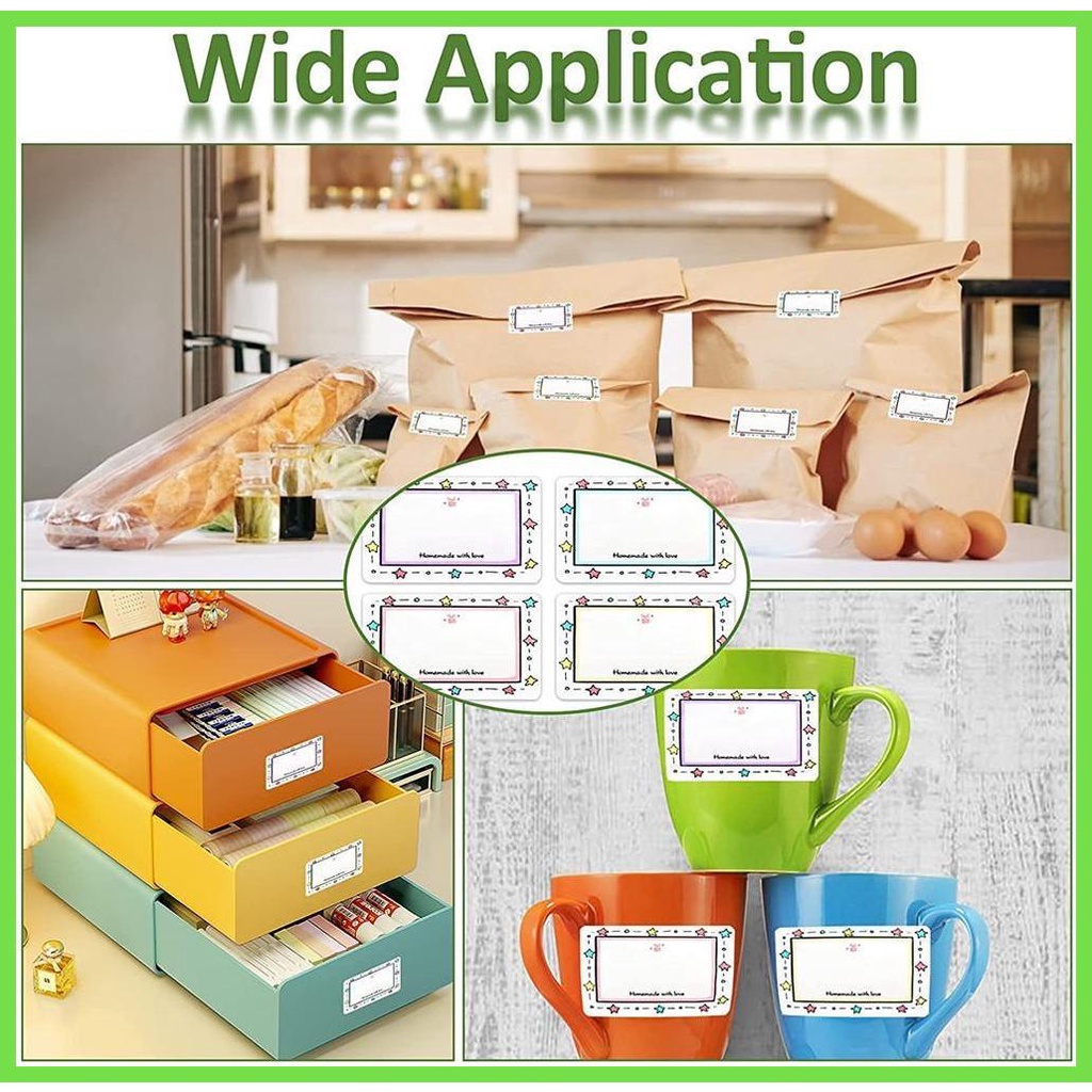 Set 250 Nhãn Dán Ghi Tên Chai Lọ Gia Vị Cho Trẻ Em