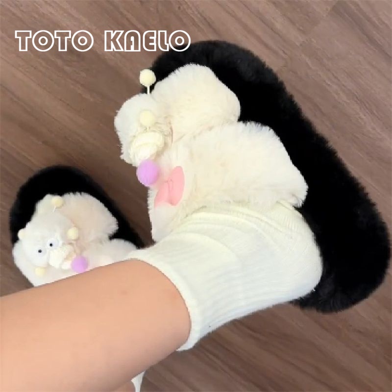 TOTOK  dép lông dép bông Đế Dày dép quai hậu đế cao 2023 hot trend Đẹp mắt Đa màu sắc Êm ái Bảnh bao FMR239030I 44Z231031