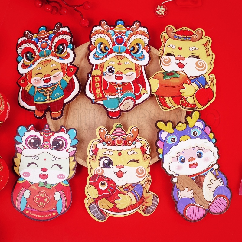 Bao Lì Xì Đỏ Hình Rồng Năm Mới 2024 Phong Cách Trung Quốc Truyền Thống hongbao / Túi Đỏ Tùy Chỉnh Kích Thước Nhỏ Gọn Lễ Hội Mùa Xuân