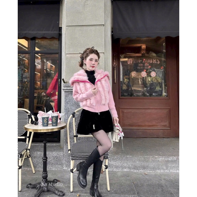 Áo khoác len lông