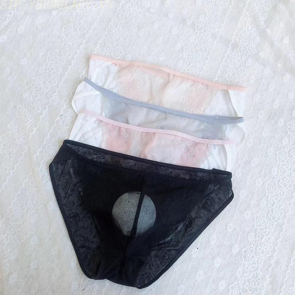 Quần Lót Ren Nam Co Dãn Màu Xám / Đen / Hồng / Da m 2xl