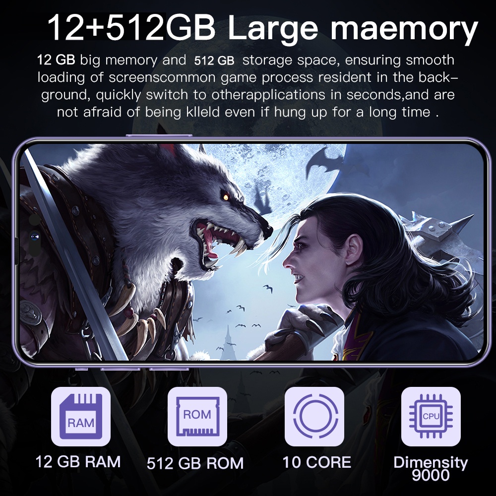 100% Mới i14 Pro max giá rẽ Điện thoại di động Màn hình Full HD 5G Video hỗ trợ trò chơi Máy ảnh