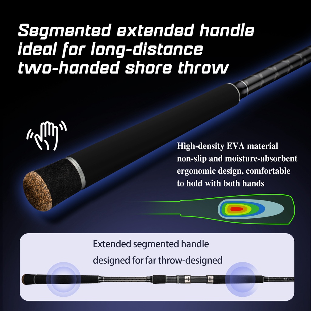 Cần Câu Cá 10ft / 11ft / 12ft 3 Khớp Bằng Sợi carbon Nhẹ Nhàng