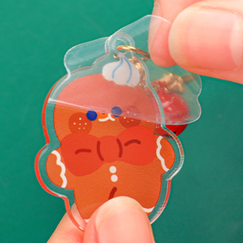 Móc Khóa Hình Chuông Giáng Sinh Hoạt Hình Bằng acrylic diy