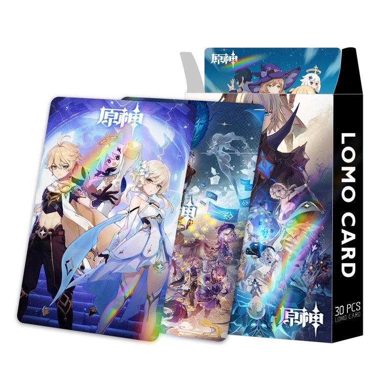 Genshin Laser Flash Lomo Card Collectibles Photocard