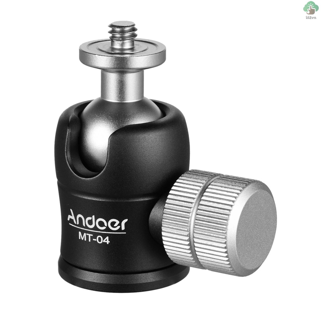 Andoer Đầu Bi mt-04 Xoay 360 Độ Với Ốc Vít 1 / 4 Chuyên Dụng Cho Chân Máy Ảnh dslr