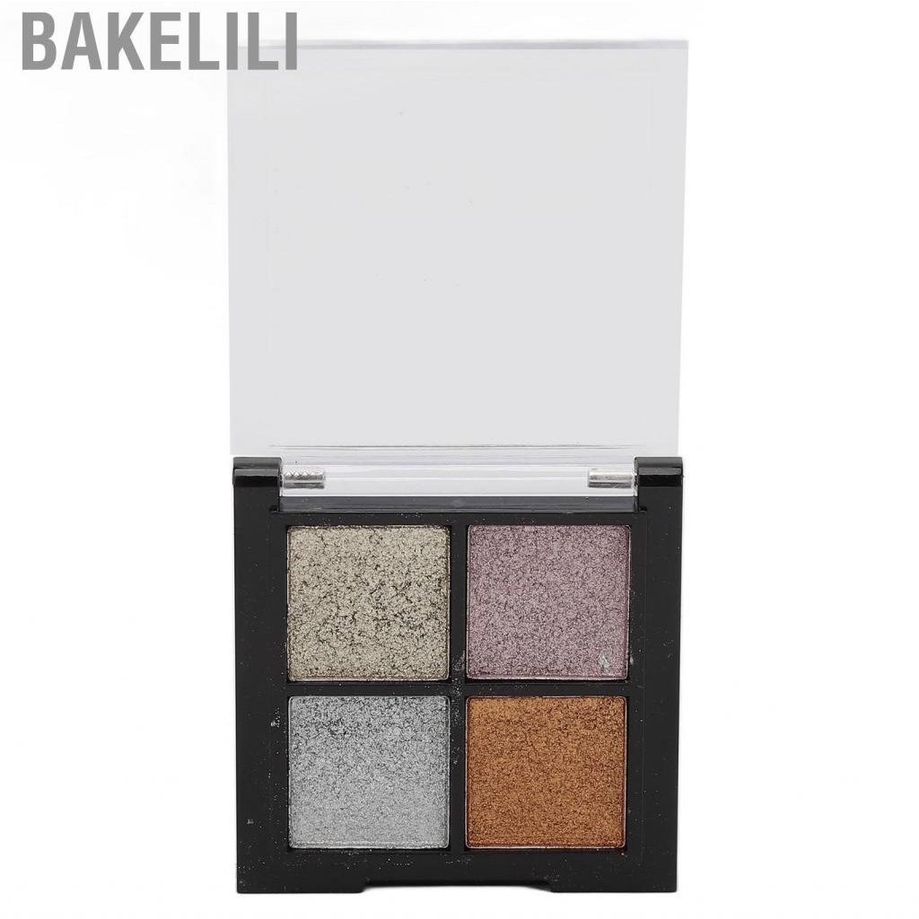 Bakelili Nail Art  4 Colors Long Lasting Easy Applying Portable Metallic Effect Pigment Set Wide Application for Home