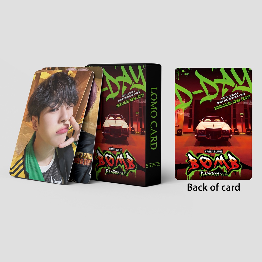 Treasure Album B.O.M.B Photocard Treasure REBOOT BONA BONA & MOVE & Date with You Lomo Card Postcard 55pcs/box