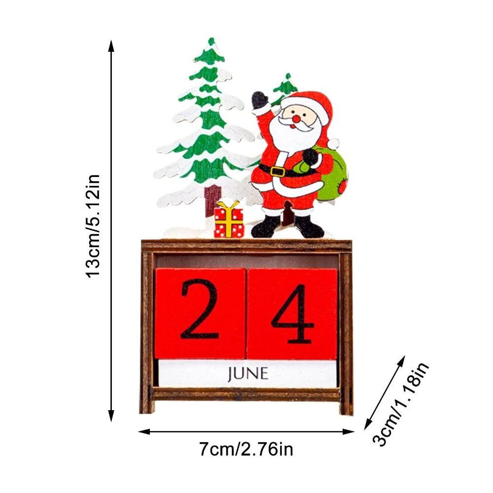 Lịch Để Bàn Bằng Gỗ Hình Ông Già Noel Sáng Tạo diy