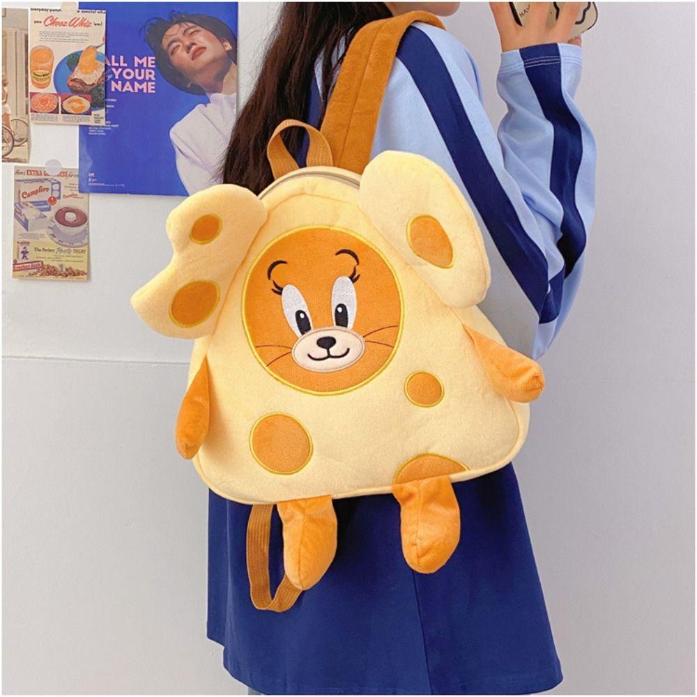 Usnow Ba Lô Bông Họa Tiết Hoạt Hình tom and jerry Đơn Giản Phong Cách lolita Ngọt Ngào Cho Học Sinh