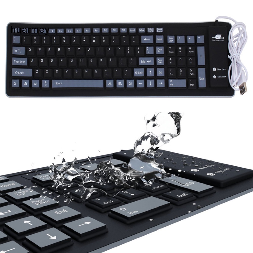 Bàn Phím silicone Mềm Chống Bụi 103 Phím Có Thể Gấp Gọn Cho laptop / Máy Tính