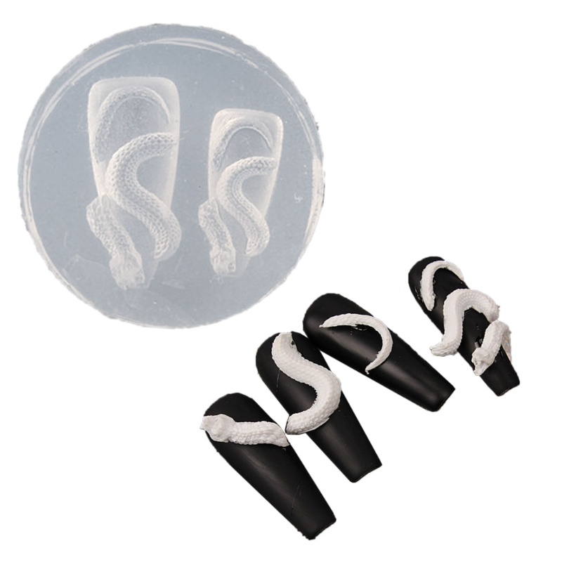 Khuôn silicone Chạm Khắc Móng Tay Hình Rắn diy