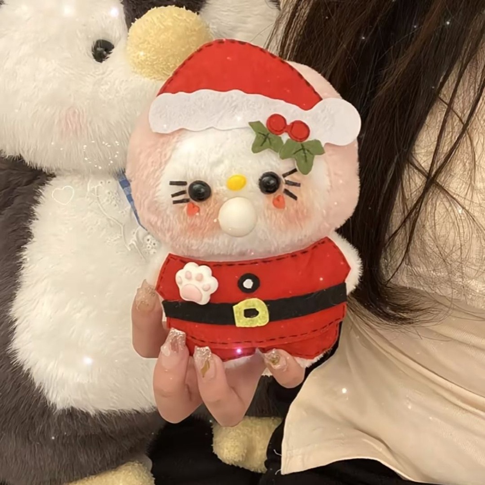 Búp Bê Hoạt Hình Nhồi Bông Mềm Có Tiếng Kêu Bằng Tay diy Sáng Tạo Trang Trí Giáng Sinh