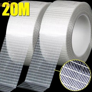 Cuộn băng keo lưới thủy tinh trong suốt 20m siêu chắc chắn dùng đóng gói đồ dùng gia đình
