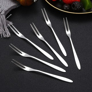 Combo 10 rĩa inox, rĩa ăn hoa quả inox loại trơn & có hoa văn đa năng tiện lợi - arse fans