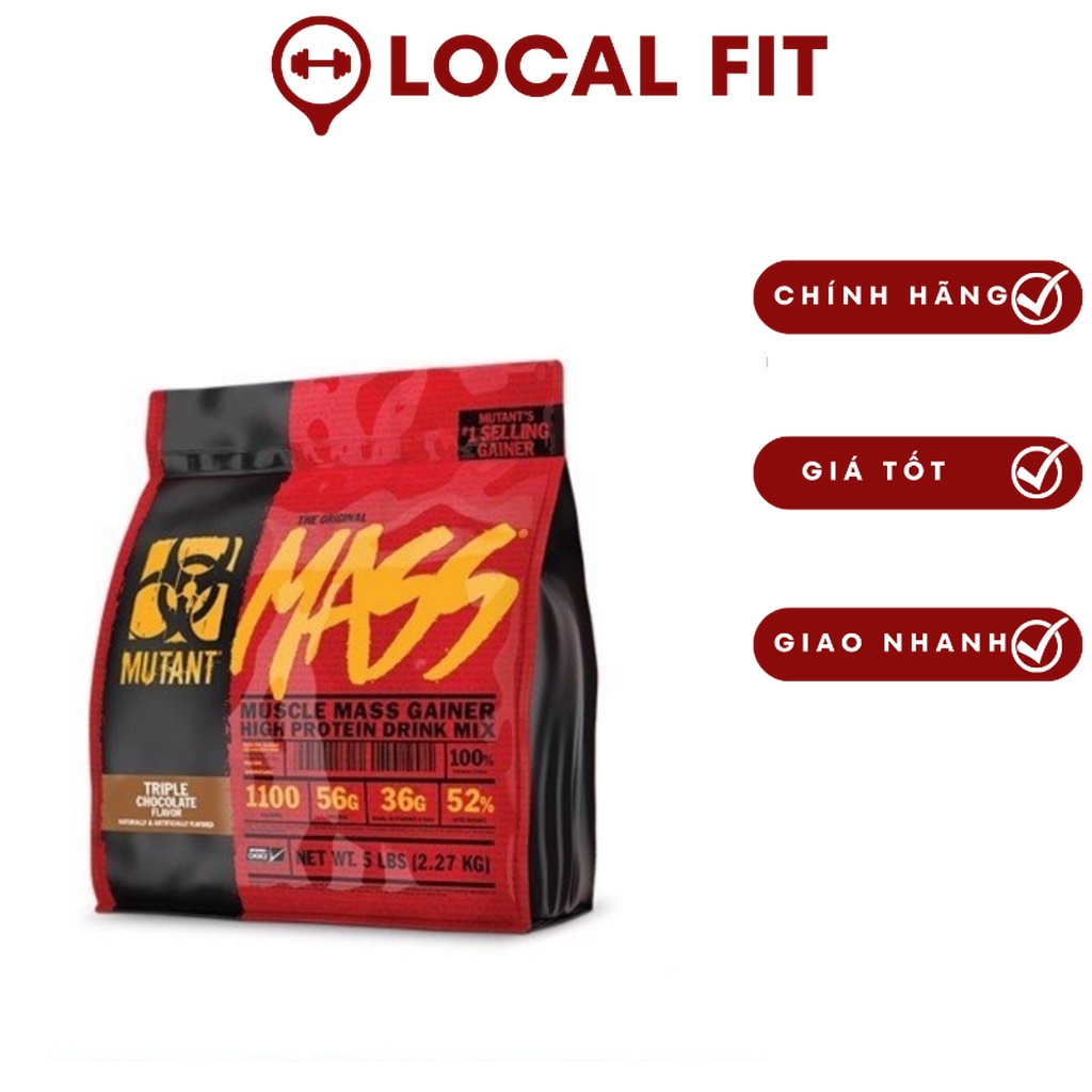 [Có bảo hành] Sữa tăng cân nạc Mutant Mass, 5 Lbs (2.23 kg)