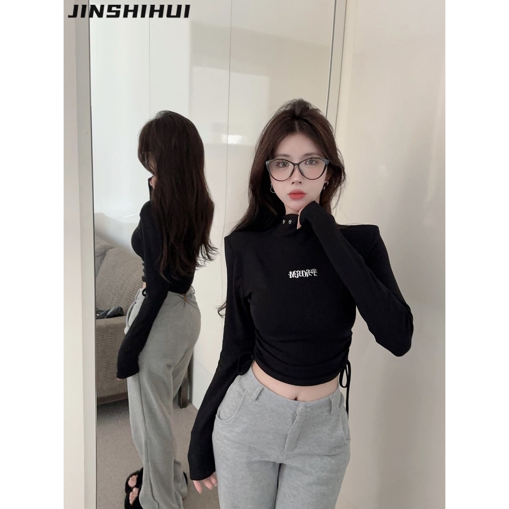 JINSHIHUI áo phông áo thun nữ croptop baby tee Xu hướng Thời trang xu hướng thời trang WMY23B0KL8 46Z231112