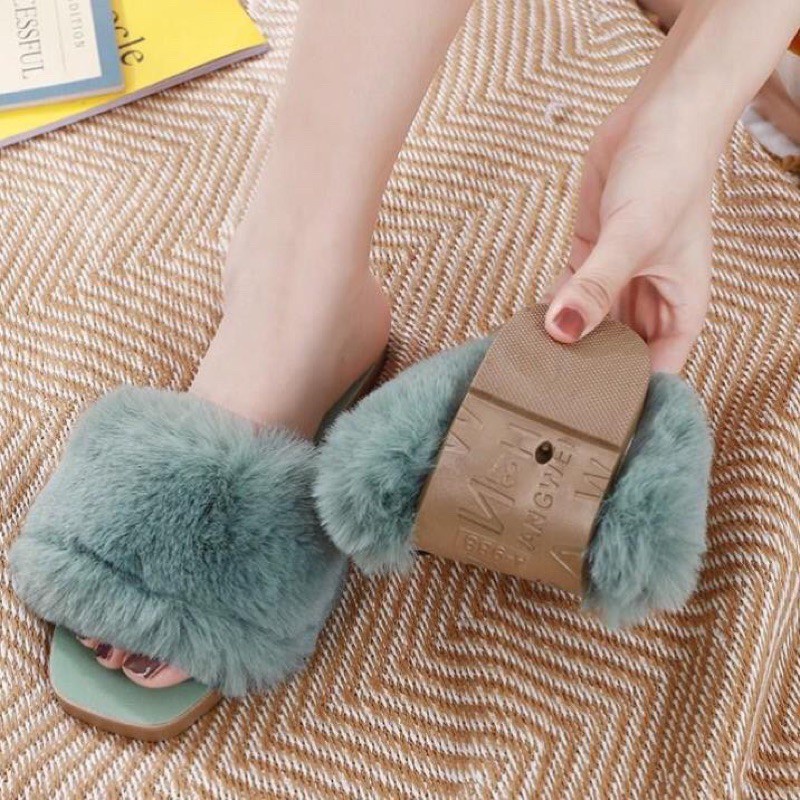 Dễ Thương Dép Lông Siêu Mềm Mại Xinh Xắn