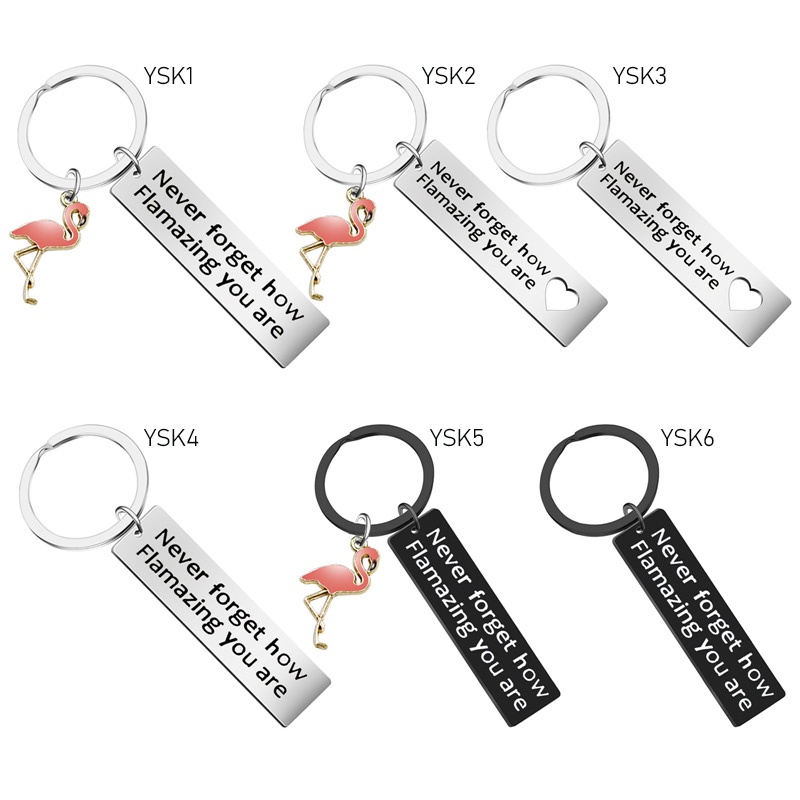 Chaoyangdn Móc Khóa Hình Chim Hồng Hạc Bằng Thép Không Gỉ