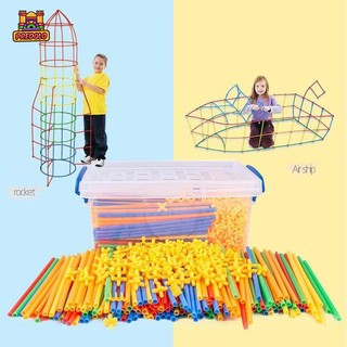 Predolo bộ 300 cái ống hút xây dựng cho trò chơi xây dựng