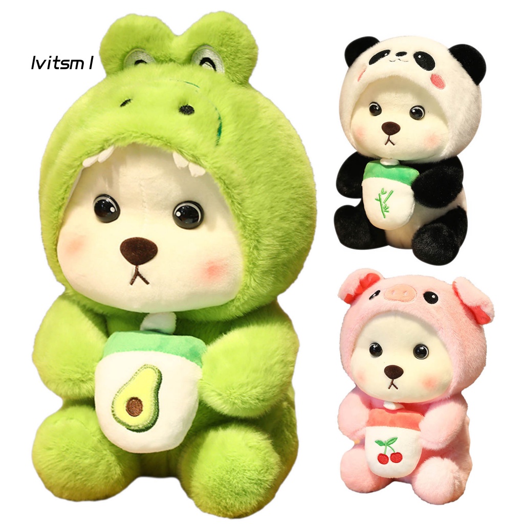 Búp Bê Gấu Trúc / Heo / Cá Sấu Nhồi Bông Mềm Mại Đáng Yêu Trang Trí Giường Ngủ / Làm Quà Tặng Giáng