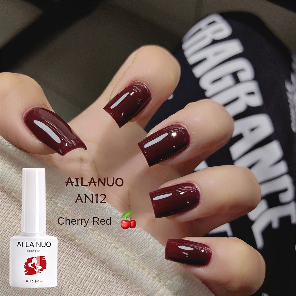 Móng Tay Nghệ Thuật Ailanuo Sơn Móng Tay Gel Mùa Thu Đông Mới Màu Anh Đào Bí Ngô Cam Móng Tay Nghệ Thuật Móng Tay Đặc Biệt Trị Liệu Bằng Ánh Sáng gel 8G Qusl