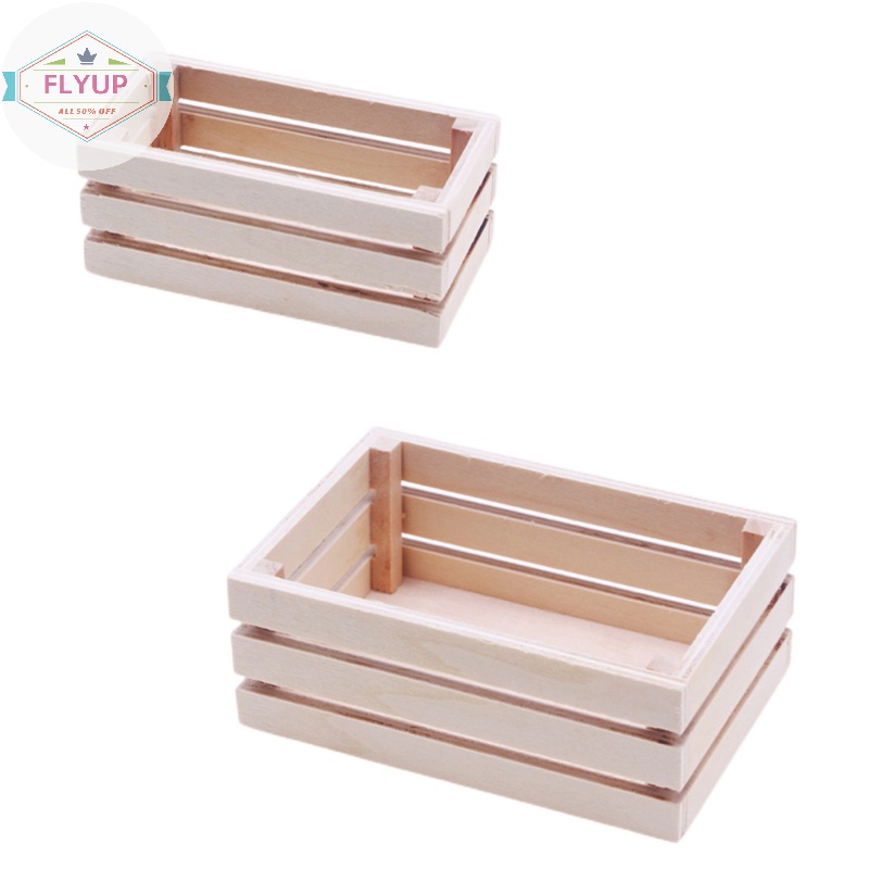 Flyup Mô Hình Giỏ Đựng Thức Ăn / Nước Uống Mini Tỉ Lệ 1: 12 Trang Trí Nhà Búp Bê vn