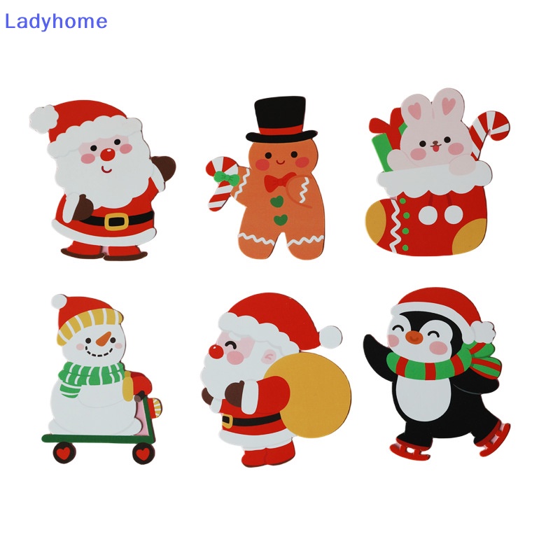 Set 50 Thẻ Giấy In Hình Kẹo Mút / Ông Già Noel Hoạt Hình Trang Trí Giáng Sinh diy
