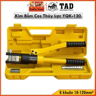 Kìm bấm cos thuỷ lực papatools - kềm ép đầu cốt dây điện dalushan tad yqk-120